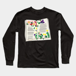 Aesthetic Floral Book Long Sleeve T-Shirt
